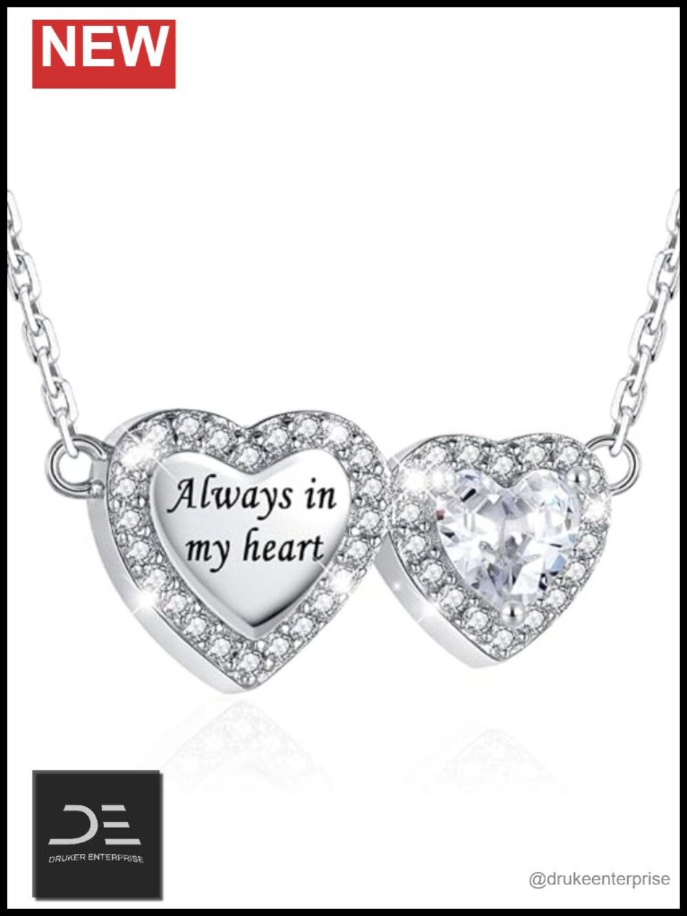 Sterling Silver Dual Infinity Urn Necklace for Women Ashes Memorial Keepsake 925